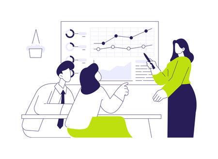 Data-driven decision-making abstract concept vector illustration.のイラスト素材