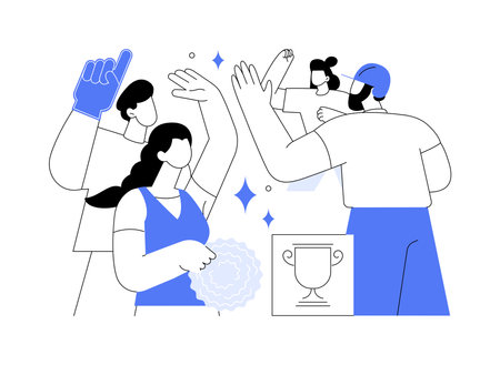 Fan support isolated cartoon vector illustrations.のイラスト素材