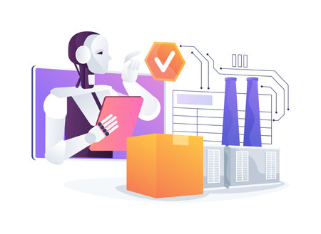 AI-Streamlined Compliance abstract concept vector illustration.のイラスト素材