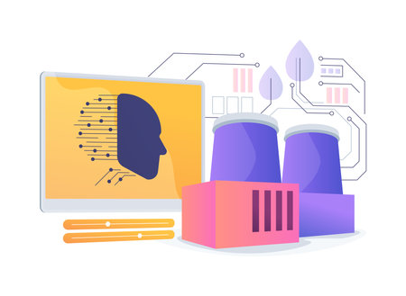 AI-Optimized Sustainability abstract concept vector illustration.のイラスト素材