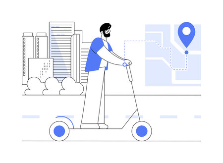 Ride to your destination isolated cartoon vector illustrations.のイラスト素材