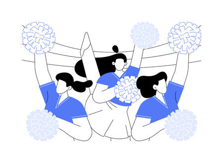 Cheerleading isolated cartoon vector illustrations.のイラスト素材