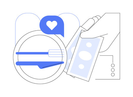 Happy with service isolated cartoon vector illustrations.