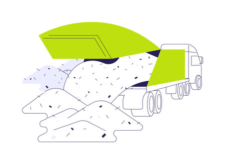 Waste disposal abstract concept vector illustration.のイラスト素材