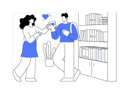 First feelings isolated cartoon vector illustrations.のイラスト素材