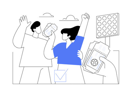 Getting tickets for a game isolated cartoon vector illustrations.のイラスト素材