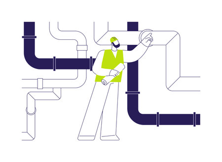 Wastewater management abstract concept vector illustration.のイラスト素材