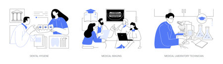 Associate in Medicine isolated cartoon vector illustrations seのイラスト素材