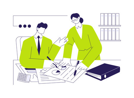 State audit inspection abstract concept vector illustration.のイラスト素材