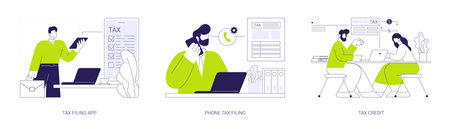 Budget planning abstract concept vector illustrations.のイラスト素材