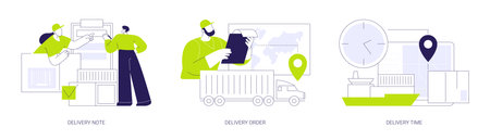 Third-party logistics abstract concept vector illustrations.のイラスト素材