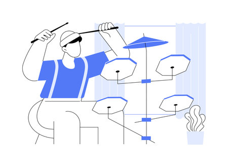 Drums isolated cartoon vector illustrations.のイラスト素材