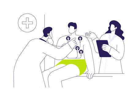 Medical and heart history abstract concept vector illustration.のイラスト素材