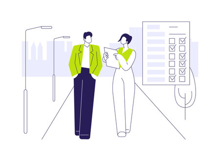 Person-to-person interview abstract concept vector illustration.のイラスト素材