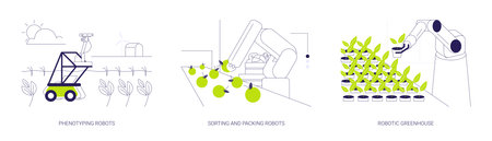 Agriculture automation abstract concept vector illustrations.のイラスト素材