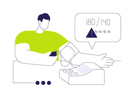 High blood pressure problem abstract concept vector illustration.のイラスト素材
