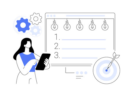 SMART goal setting isolated cartoon vector illustrations.のイラスト素材