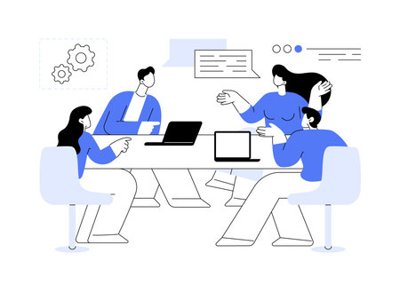 Focus groups isolated cartoon vector illustrations.のイラスト素材