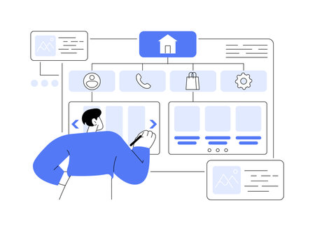 Sitemap and information architecture isolated cartoon vector illustrations.のイラスト素材