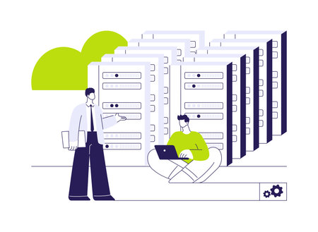 Cloud reliability engineer abstract concept vector illustration.のイラスト素材