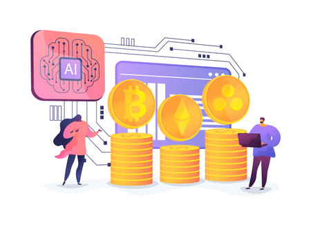 Cryptocurrency Staking Platforms abstract concept vector illustration.のイラスト素材