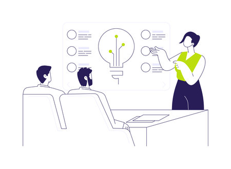 Presentation creation tool abstract concept vector illustration.のイラスト素材