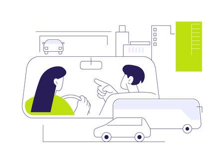 Highway test abstract concept vector illustration.のイラスト素材