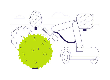 Trim bot abstract concept vector illustration.のイラスト素材