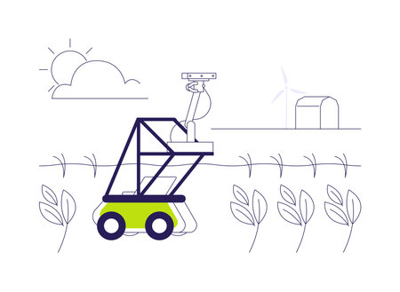 Phenotyping robots abstract concept vector illustration.のイラスト素材