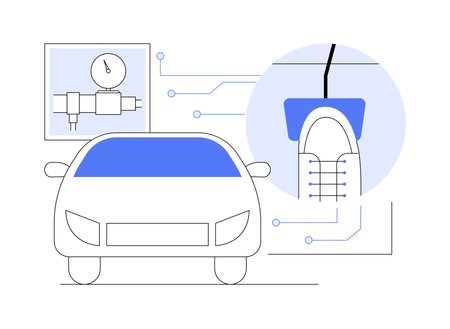 Pressure sensor isolated cartoon vector illustrations.のイラスト素材