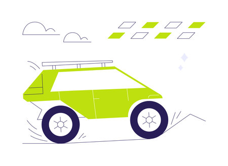 Off-road racing abstract concept vector illustration.のイラスト素材
