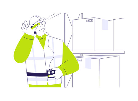 Smart glasses abstract concept vector illustration.のイラスト素材