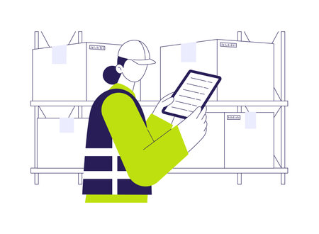 Inventory tracking abstract concept vector illustration.のイラスト素材