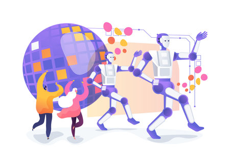 Entertainment Humanoid Robot abstract concept vector illustration.のイラスト素材