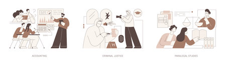 Associate in Applied Science isolated cartoon vector illustrations seのイラスト素材