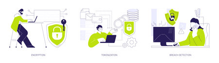Data privacy isolated cartoon vector illustrations se