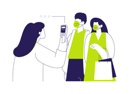 Temperature sensor abstract concept vector illustration.のイラスト素材