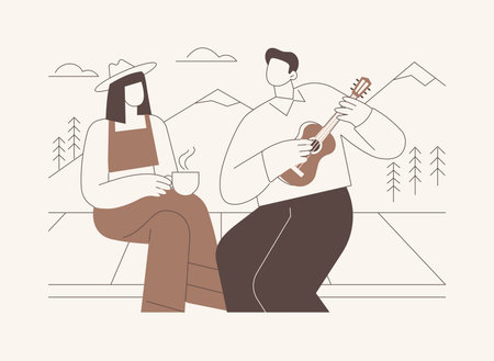 Ukulele isolated cartoon vector illustrations.のイラスト素材