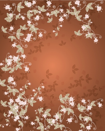 Ornament of flowers and leaves のイラスト素材