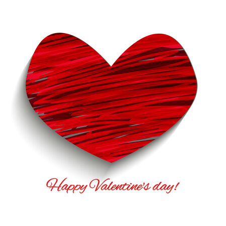 Postcard of congratulations to wish a happy Valentine's Dayのイラスト素材