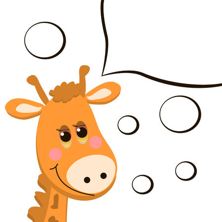 A character with a white cloud design element speech dialogueのイラスト素材