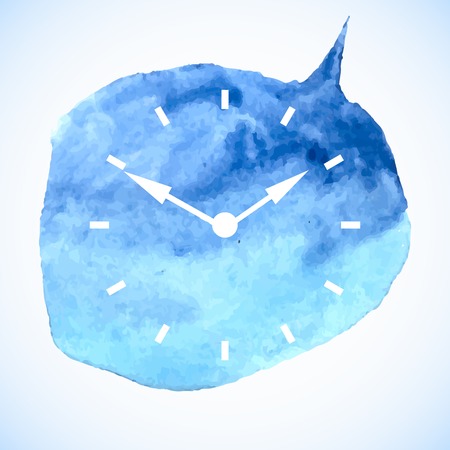 The watch dial on watercolor spot for your best designのイラスト素材