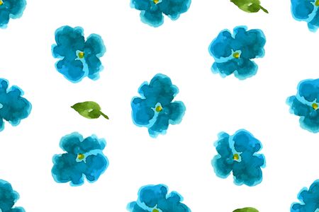 Illustration with flowers forget-me-painted watercolors for your designのイラスト素材