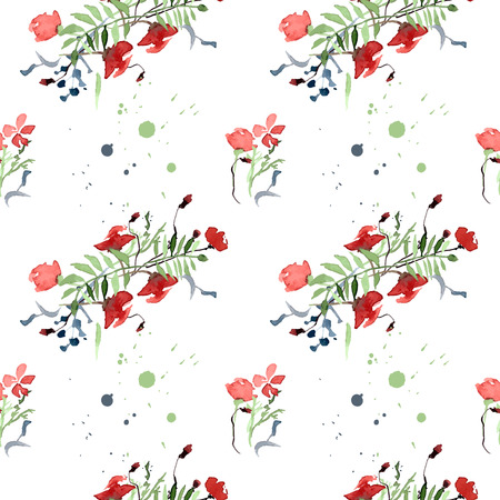 Illustration with flowers and leaves for your designのイラスト素材
