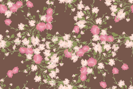Floral carnation retro vintage backgroundのイラスト素材
