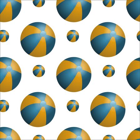 Vector summer background with beach balls for your projectのイラスト素材