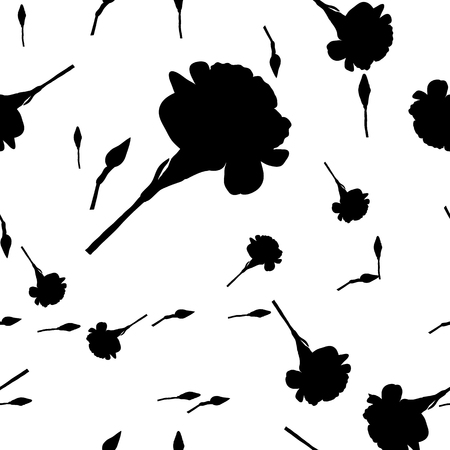 Floral  carnation retro vintage background, vector illustrationのイラスト素材