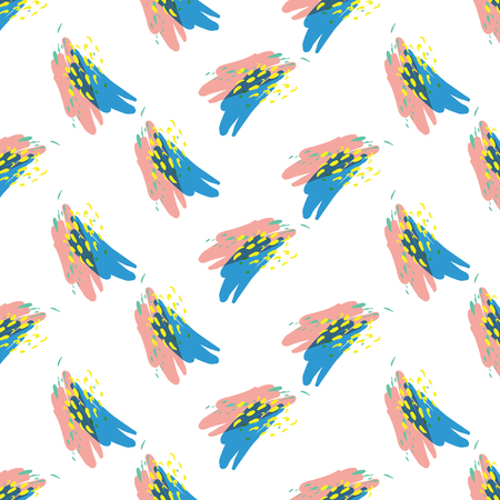 Abstract vector background with spots watercolor splashes in delicate pastel colors. Beautiful abstract texture fashion style 80 x memphisのイラスト素材