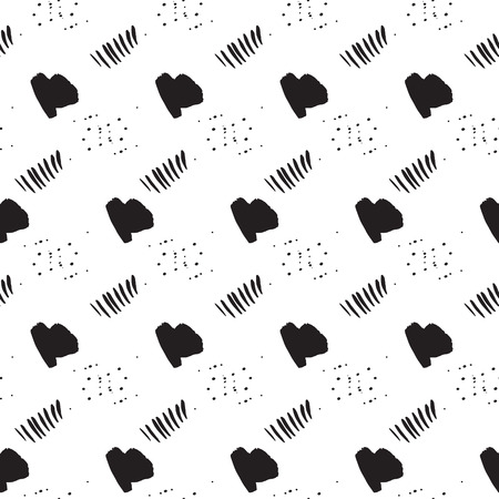 Abstract paper collage of retro 80's fashion style Memphis. Seamless repeat pattern vector. Good Design for poster, card, invitation, placard, brochure, flyer.のイラスト素材