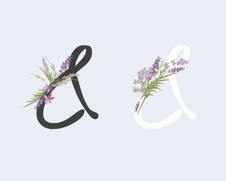 Floral lavender retro vintage background, vector illustrationのイラスト素材